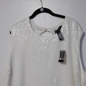 Sparkling off white dress